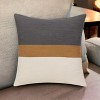 20" X 20" Brown Striped Cotton Zippered Pillow - 2 of 4