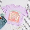 Simply Sage Market Women's Wild and Free Butterfly Short Sleeve Relaxed Fit Cropped Tee - 3 of 4