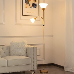 Aukfa 71.3" Tochiere Floor Lamp – Minimalist Modern Lighting with Adjustable Reading Light - 1 of 4