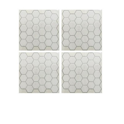 RoomMates 4pk Sticktiles Pearl Hexagon