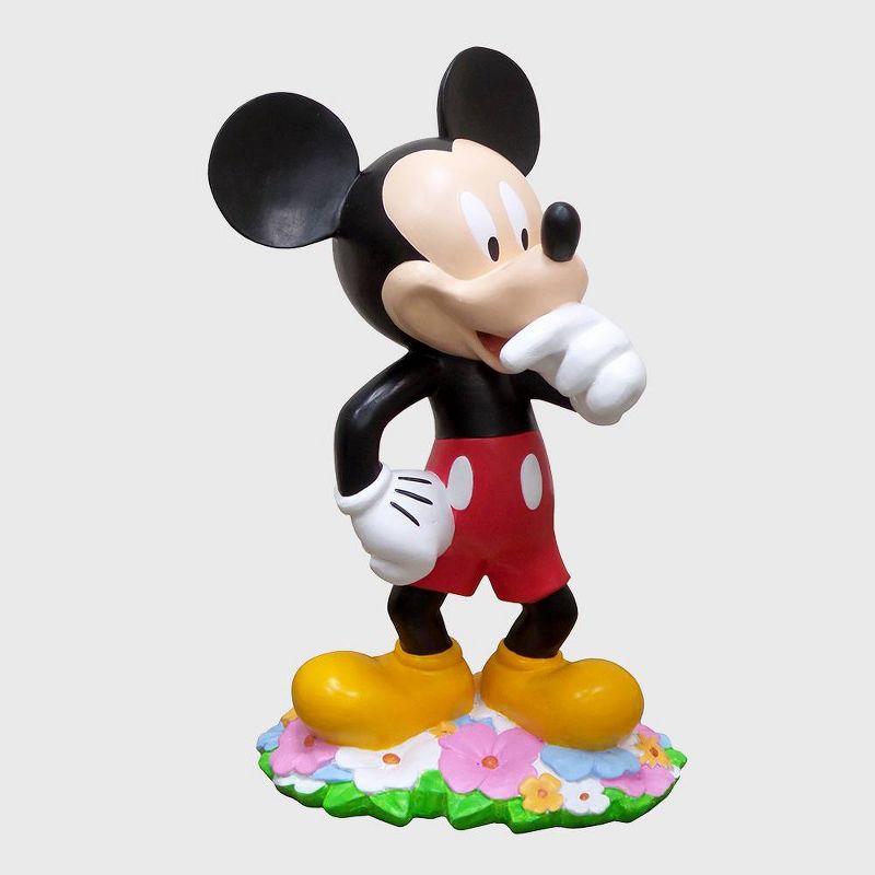 Disney 18" Mickey Mouse With Flowers Resin Statue, 1 of 6