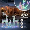 Karl Home 3-Piece Lighted Christmas Reindeer Family Set Outdoor Decorations - 3 of 4