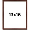 PosterPalooza | Classic Modern Brown Picture Frame - UV Acrylic, Foam Board Backing, Hanging Hardware - 2 of 4