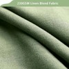 Sage Green Textured Farmhouse Shower Curtain 72x72 Inch Linen Fabric Liner - 3 of 4