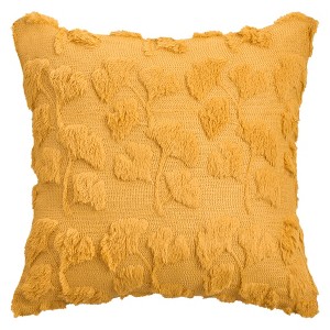 REGALWOVEN Ginkgo Leaf Embroidery Soft Fluffy Modern Plush Pillow Case 1 Pc - 1 of 4