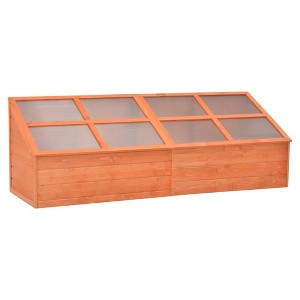 vidaXL Greenhouse Wood 70.9"x22.4"x24.4" - 1 of 4