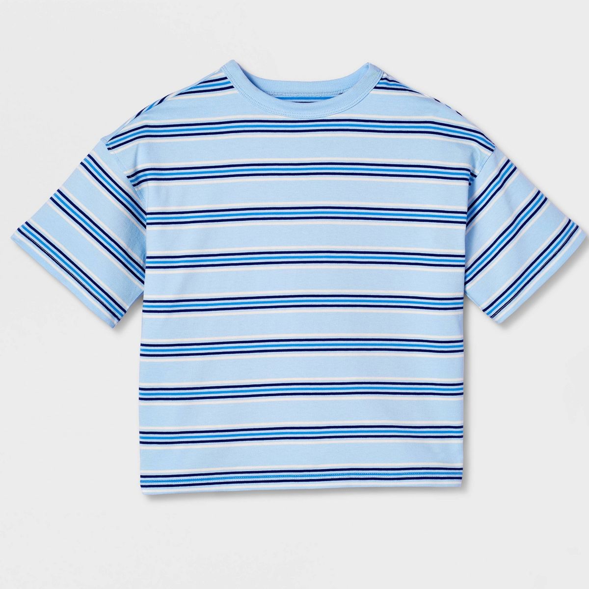 Boys' Short Sleeve 100% Cotton Striped Oversized Fit T-Shirt - Cat & Jack™ - thumbnail 2