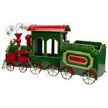 Northlight 34" Green, Red and Gold Metal Train Figurine Tabletop Christmas Decoration