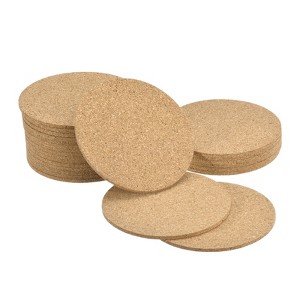 Unique Bargains Soft Thickened Cork Temperature-Resistant Tableware Coasters - 1 of 4