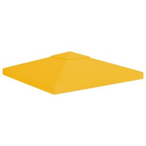vidaXL 2-Tier Gazebo Top Cover 1 oz/ftÂ² 9.8'x9.8' Yellow - 1 of 4