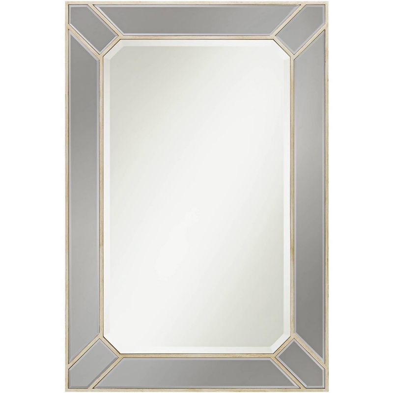 Possini Euro Design Katia Rectangular Vanity Wall Mirror Modern Beveled Edge Dark Champagne Frame 28" Wide for Bathroom Bedroom Living Room Office, 1 of 10