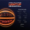 AND1 Nitegame LED Light Up Basketball, Glow in The Dark, Regulation Size 7 (29.5”), Made for Indoor/Outdoor, Sold Deflated, Black/Orange - 3 of 4