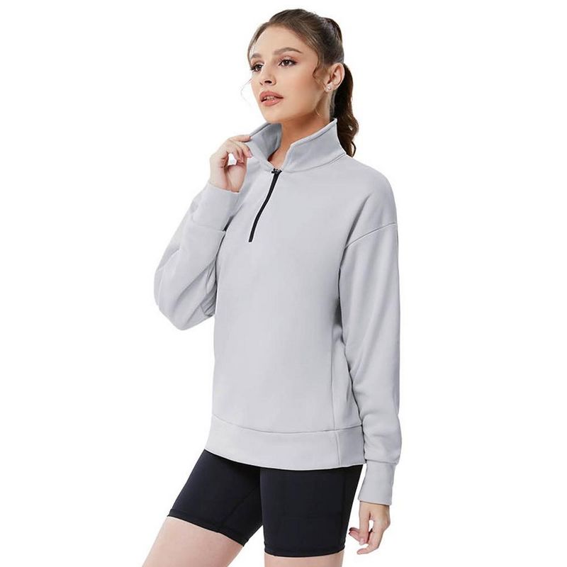 Womens Oversized Sweatshirts Hoodies Half Zip Pullover Fall Fashion Outfits 2024 Y2k Clothes, 3 of 7