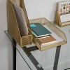 Martha Stewart Ryder 2 Pack Gold Mesh Metal Paper Letter Inbox Tray Desktop Organizer - 4 of 4