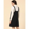 INSPIRE CHIC Women's Adjustable Straps Button Down Pinafore Corduroy Overall Dress - 4 of 4