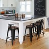 Yaheetech 26" Low Back Metal Counter Height Bar Stools with Wood Seat & Footrest, Set of 4 - 4 of 4