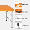 GlasFlength Folding Tables Adventure Ready Folding Table Rugged Design for Outdoor Events and Compact Living, Orange, 49.21"*24"*29" - 3 of 4