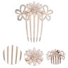 Unique Bargains Women's Convenient Pearls Side Comb Gold 1 Pc - 3 of 4