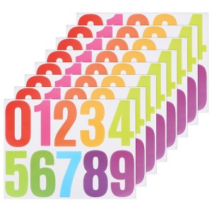 Unique Bargains Waterproof Vinyl Self-Adhesive Durable Mailbox Number Stickers Colorful - 1 of 4