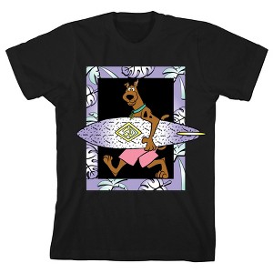 Scooby Doo Surf Black T-shirt Toddler Boy to Youth Boy - 1 of 3