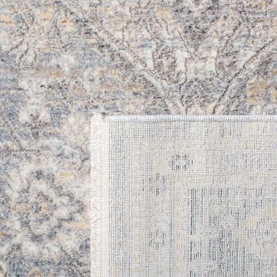 Grey and Ivory Hand-Knotted Wool Viscose Area Rug 4' x 6'