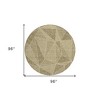 Khaki Brown And Beige Geometric Washable Indoor Outdoor Area Rug - 3 of 4