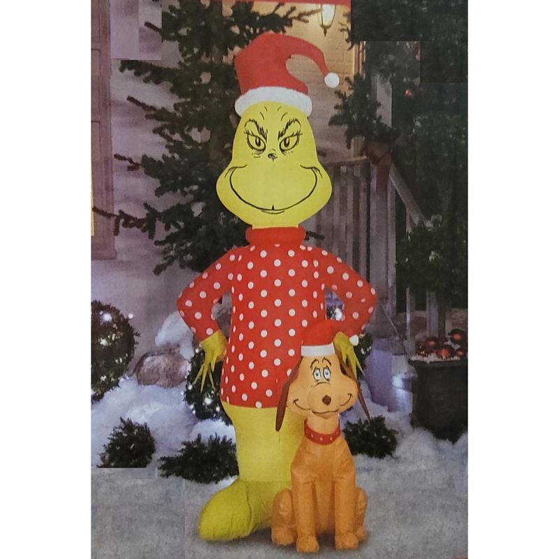 The Grinch and Max Airblown Inflatables Holiday Airblown Yard Decoration 6FT Tall, 3 of 4