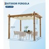 COZONY Outdoor Pergola with Retractable Canopy, Aluminum Patio Cover with Sun Shade, Modern Garden Trellis for Backyard Deck - 2 of 4