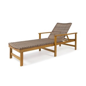 Hampton Acacia Chaise Lounge - Christopher Knight Home
 - 1 of 4