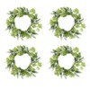 Saro Lifestyle Mixed Greenery Wreath Floral Accent (Set of 4), 16", Green - 3 of 4