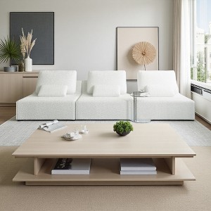 120" Luxury Modular Floor Sofa with Convertible Design & High-Resilience Foam - 1 of 4