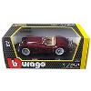 1951 Jaguar XK 120 Roadster Burgundy 1/24 Diecast Model Car by Bburago - 3 of 3