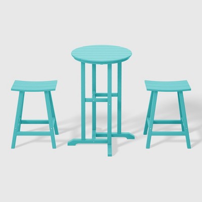 WestinTrends Malibu All Weather HDPE Outdoor Patio Counter Height Bistro Set (3-Piece)