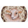 Earth Rugs Kid Goat Printed Coaster – Farm Animal Design on Braided Jute, Rustic Charm, 5"x5" - 3 of 3