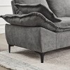 88.5" Dutch Velvet 3-Seater Sailboat Sofa with 2 Pillows, Compact Design for Small Spaces (Modern Style) - 3 of 4