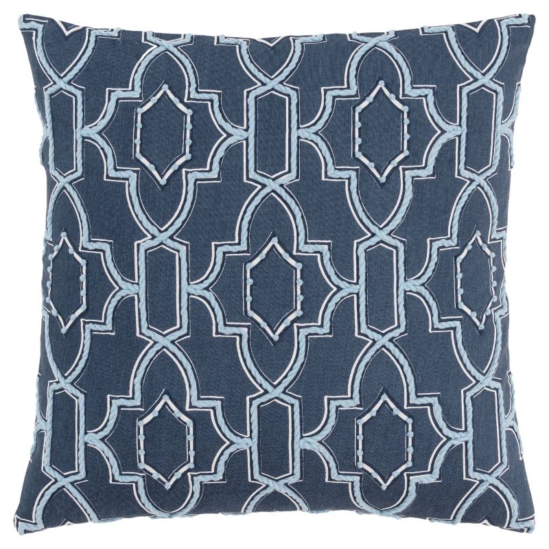 20&#34;x20 Oversize Geometric Square Throw Pillow Cover Blue - Rizzy Home, 1 of 8