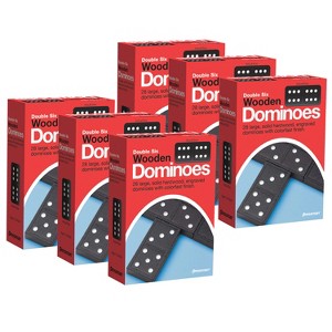 Pressman Double Six Wooden Dominoes Game, 6 Packs - 1 of 2