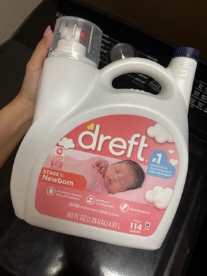 Dreft Etapa 1: Detergente líquido para ropa para bebés recién nacidos 114  cargas 165 fl oz