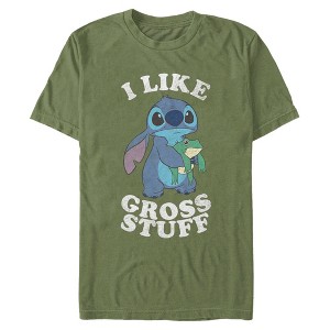 Men's Lilo & Stitch I Like Gross Stuff Stitch Distressed T-Shirt - 1 of 4