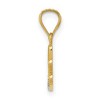 Black Bow Jewelry 14k Yellow Gold and White Rhodium Love Script Pendant, 16mm - 2 of 4