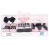 Hudson Baby Infant Girl Headband and Socks Giftset 6pc, Pink Black Love, One Size - 2 of 2