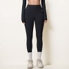 Anna-Kaci Active Women's High Waist Seamless Full-Length Leggings with Compression Fit Stretch Fabric and Minimal Logo Detail - 2 of 4