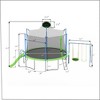 NAYSAYE Trampoline 14FT with Slide and Swings Basketball Hoop Safety Net for Kids and Adults Outdoor Backyard Play, Green, 168.00"*121.20"*228.00" - 4 of 4