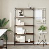 vidaXL Bookcase Brown oak Engineered Wood, Metal 60.6 in Height - 2 of 4