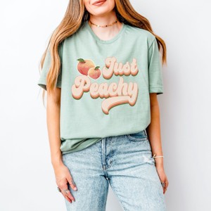 Simply Sage Market Just Peachy Retro Short Sleeve Tee - 1 of 4