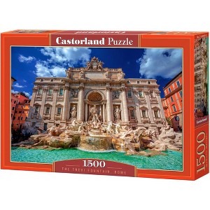1500 Piece Jigsaw Puzzle, The Trevi Fountain, Rome, Italy, Baroque style, Travel puzzle, Italian architecture, Adult Puzzle, Castorland C-152230-2 - 1 of 4
