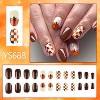 LOVELAY CREATIONS Halloween Short Almond Press-On Nails with Pumpkin Design - 2 of 4