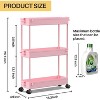 MaseiKar Slim Rolling Storage Cart, Bathroom Storage Organizer, Laundry Room Utility Cart, Mobile Shelving Unit for Kitchen Office Bathroom - 4 of 4