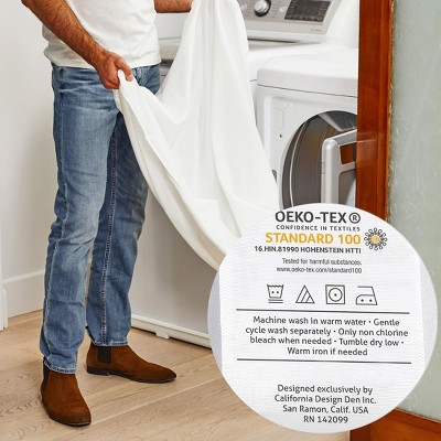 California King Gray Cotton Deep Pocket Fitted Sheet Set