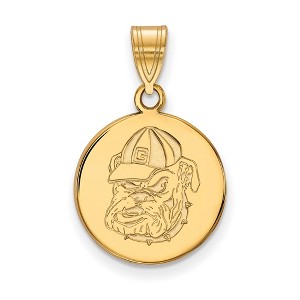 Black Bow Jewelry 10k Yellow Gold Georgia Bulldogs NCAA Medium Pendant - 1 of 2